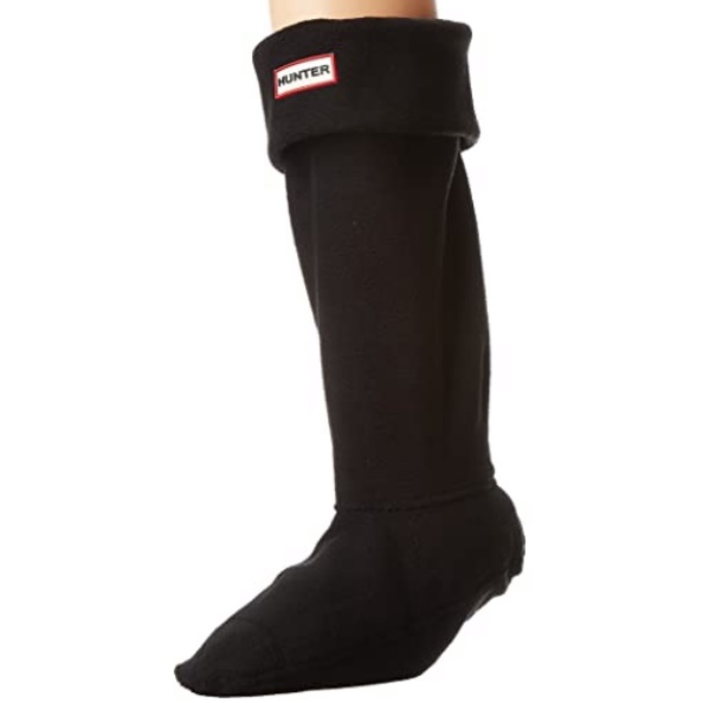 Black fleece hunter boot sock